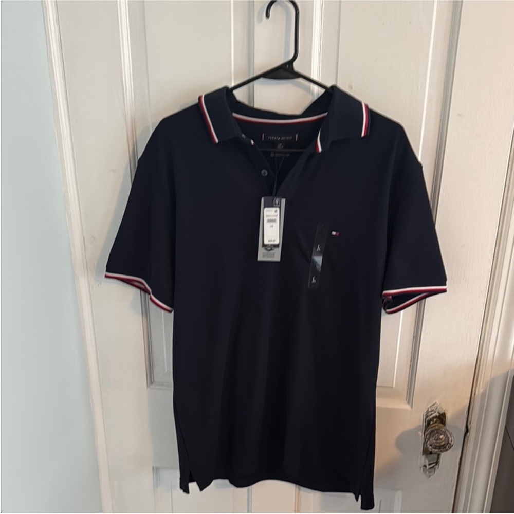Tommy Hilfiger Blue Polo Shirt with Sporty Trim